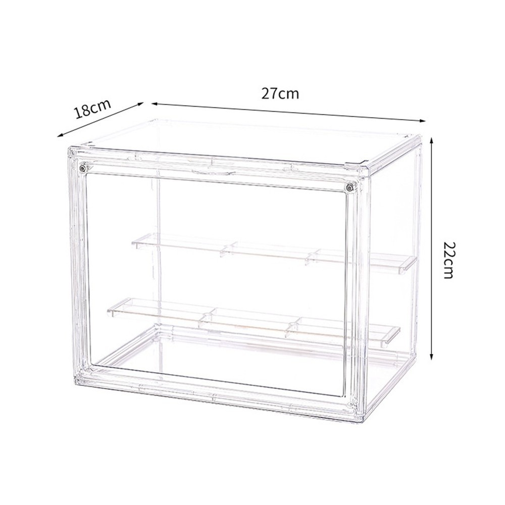 Clear Acrylic Display Case 3 Tier Display Shelf, Stackable Showcase with3563
