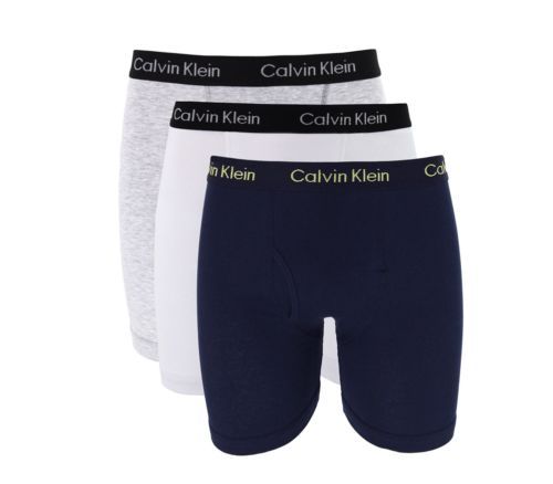 Three Pack Men's Calvin Klein Cotton Boxer Brief Boxers 100% Cotton New in Box