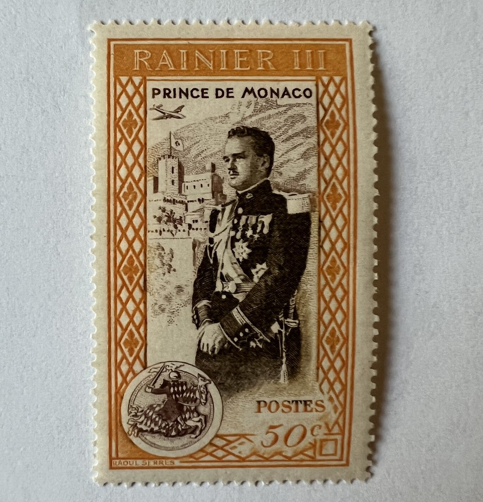 ERROR 1950 MONACO STAMP #248 WITH COLOR SHIFT