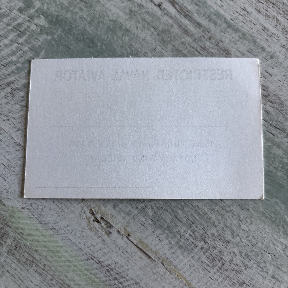 Restricted Naval Aviator Business Card