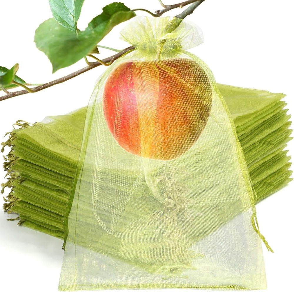 Fruit Protection Bags Mesh Drawstring Garden Tree Cover