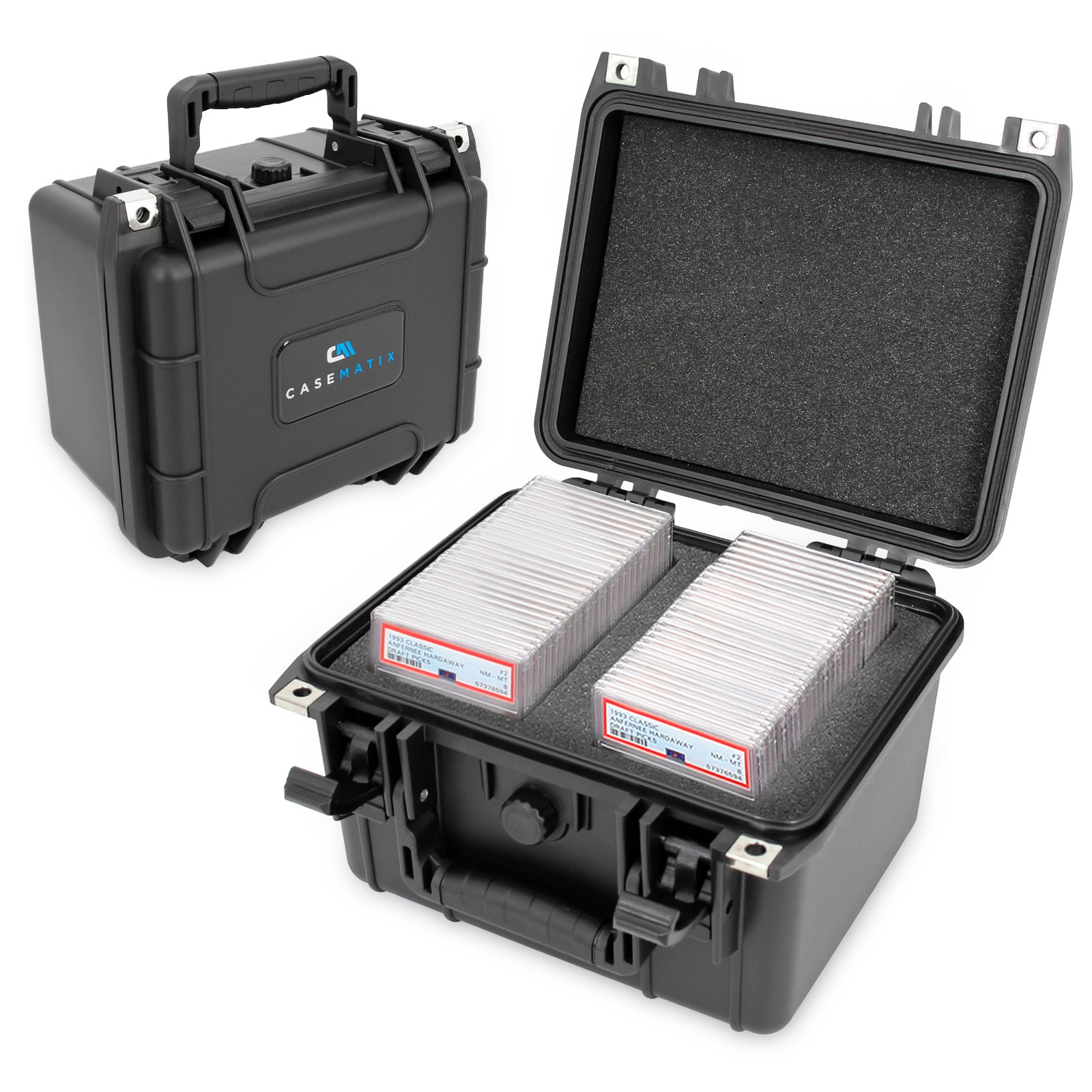 CM Graded Card Case Storage Box for 40 Graded Sports Trading Cards, Waterproof