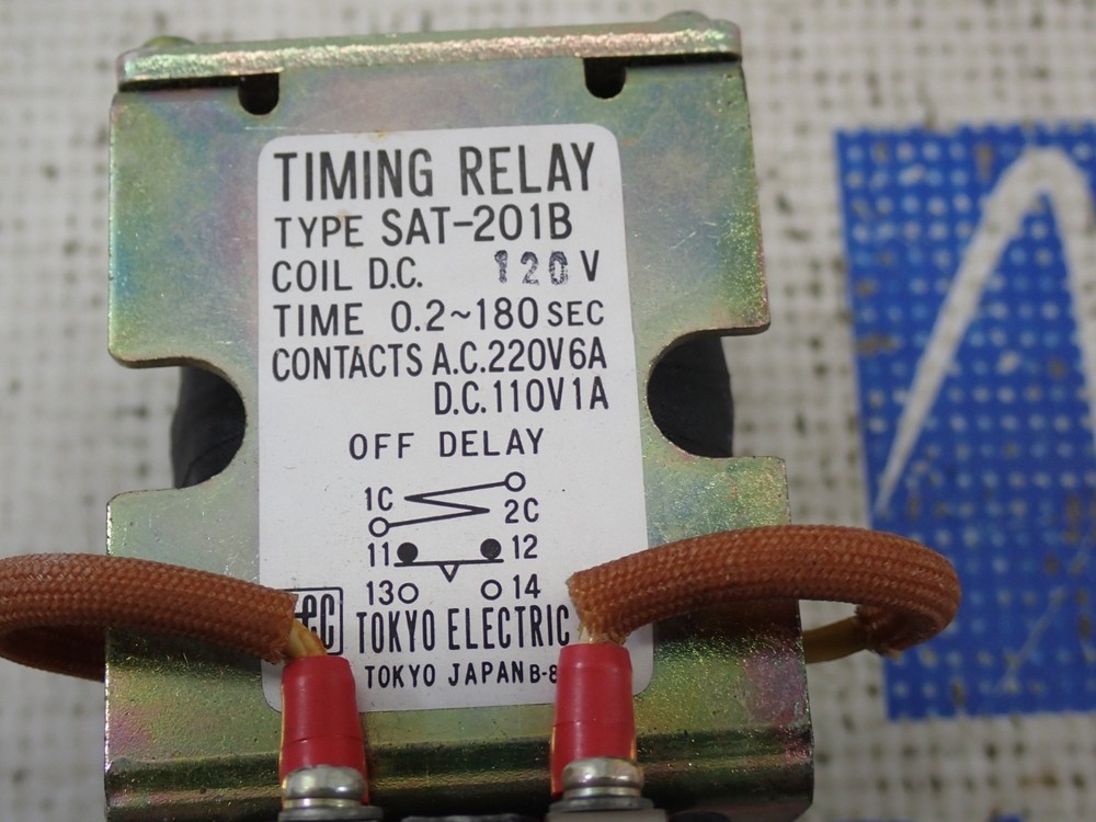 TEC SAT-201B Pneumatic Timing Relay 120V Coil