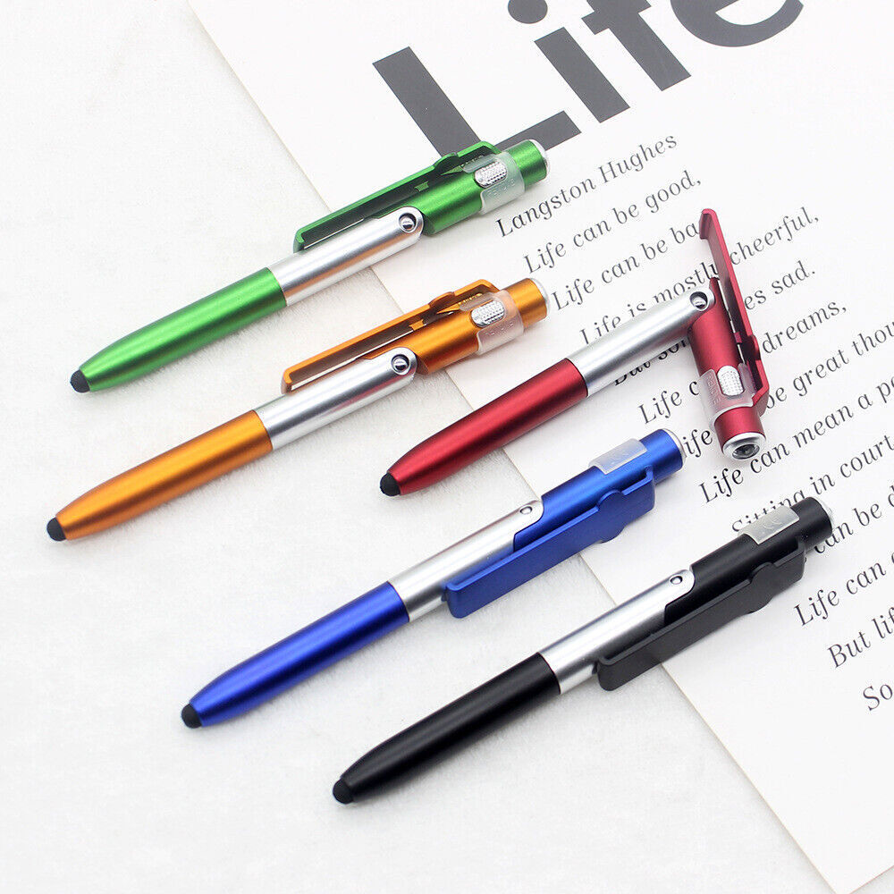 4 in 1 Multi-functional LED Light Screen Stylus Touch Ballpoint Pen Folding