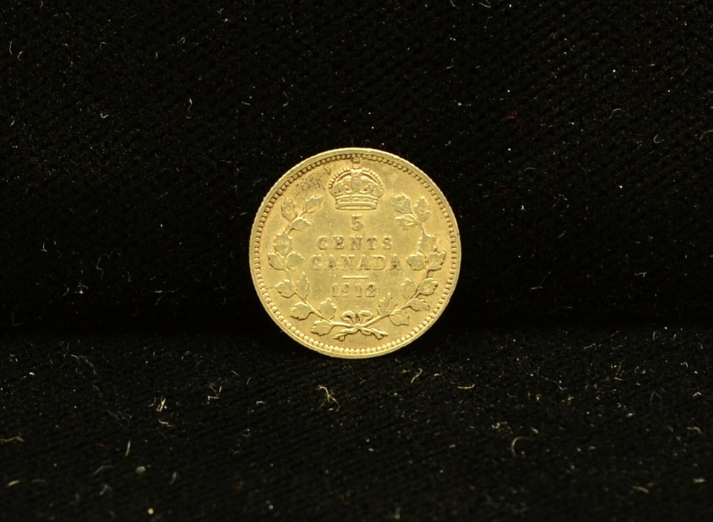 1912 CANADA 5 CENT 92.5% SILVER KM#22 #EB12017