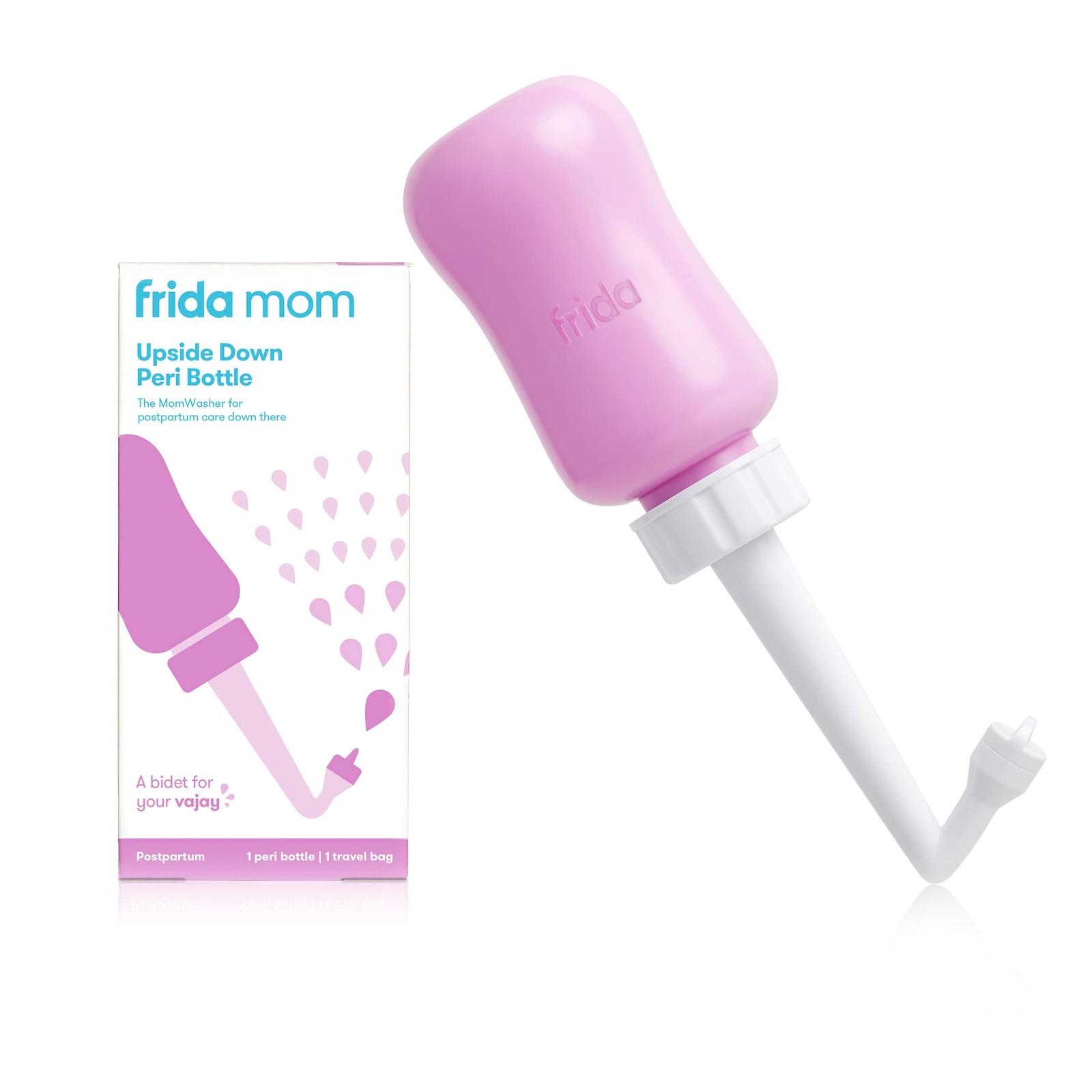 Frida Mom Witch Hazel Perineal Cooling Pad Liners 24pk + Upside Down Peri Bottle