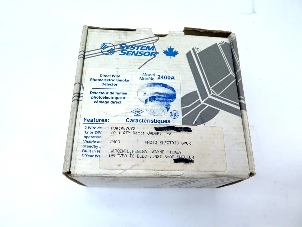 System Sensor 2400A Direct Wire Photoelectric Smoke Detector