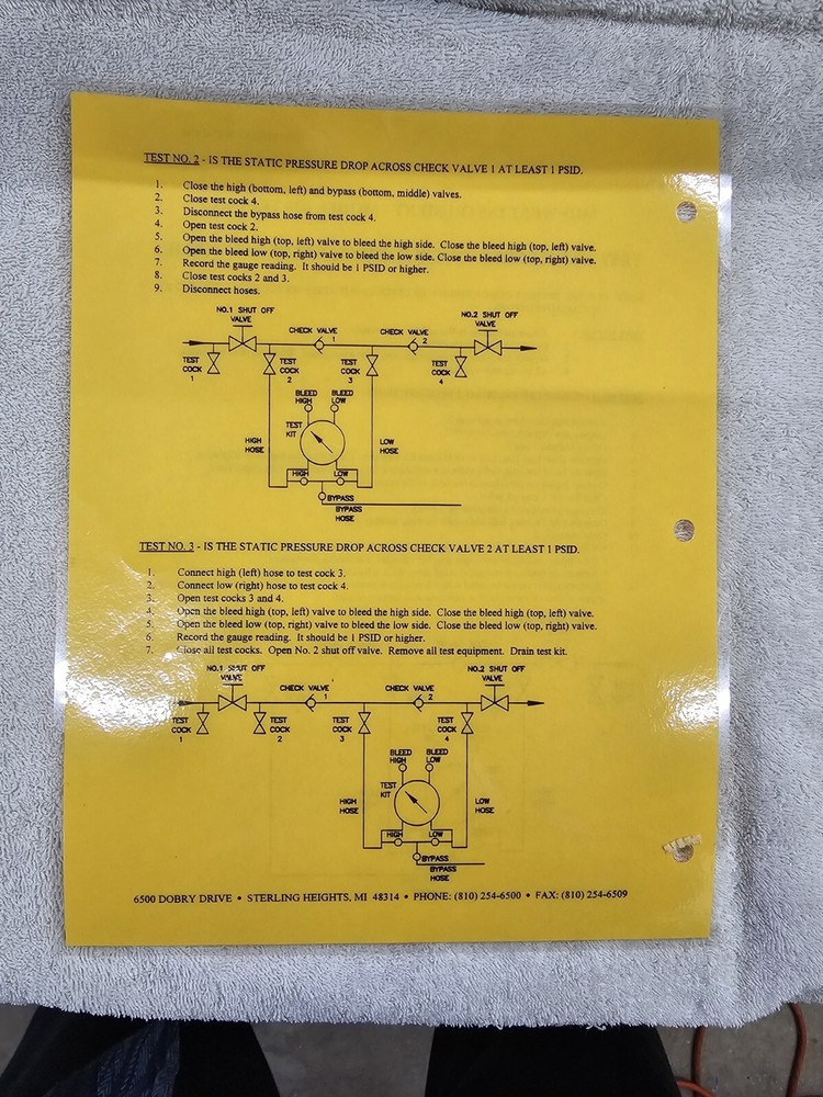 Mid-West Backflow Preventer Test Kit Model 830
