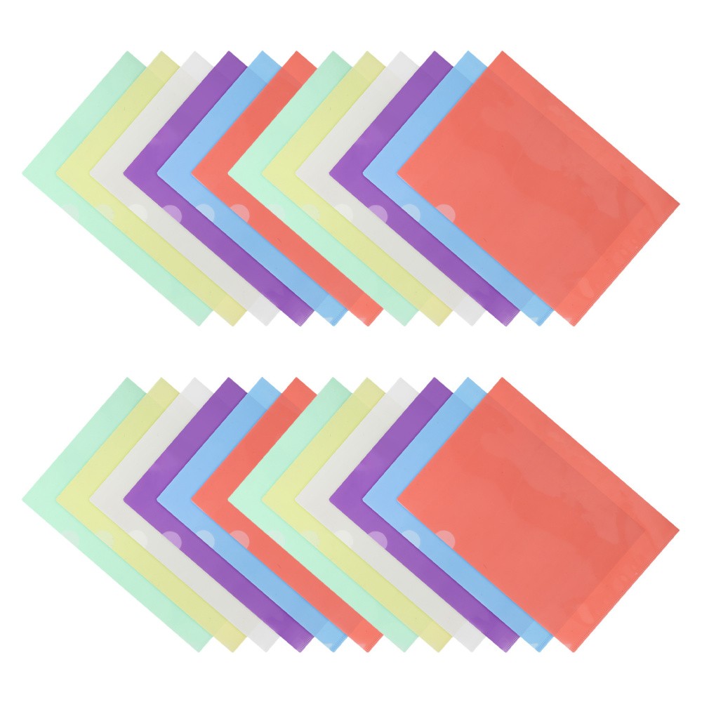 24 Pcs Plastic Document Holder Folder Clear Folders for Documents