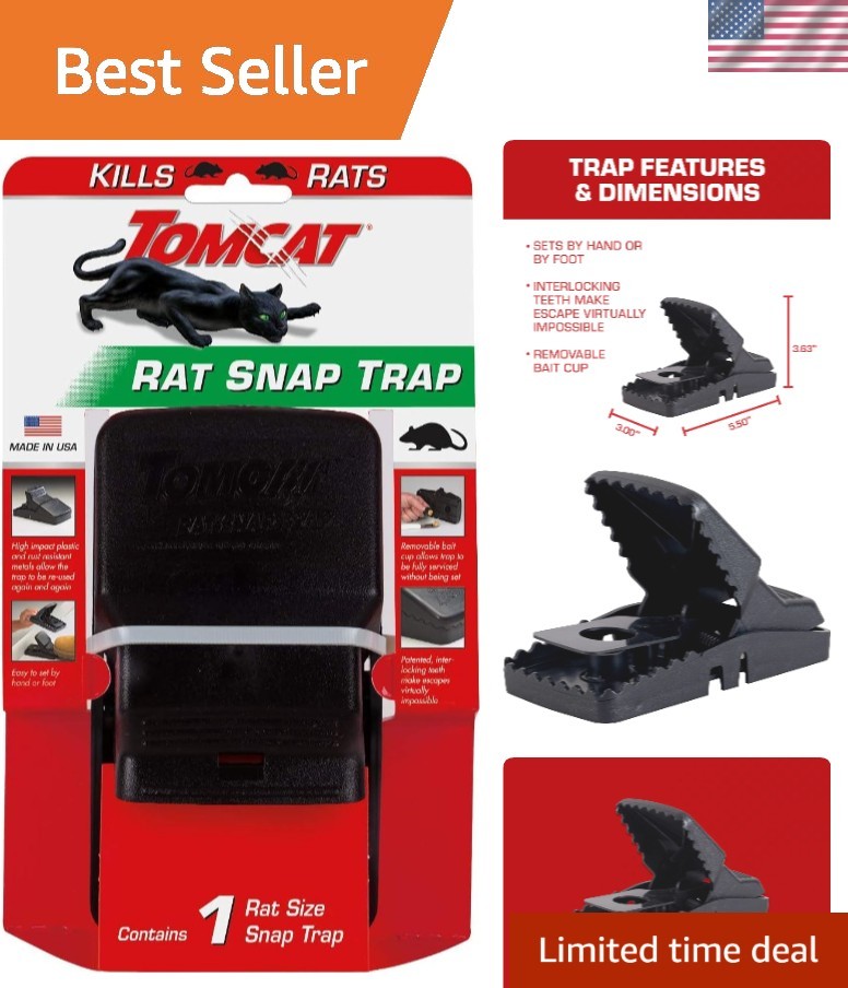 Interlocking Teeth Rat Snap Trap: Safe & Reusable for Your Pest Control Needs