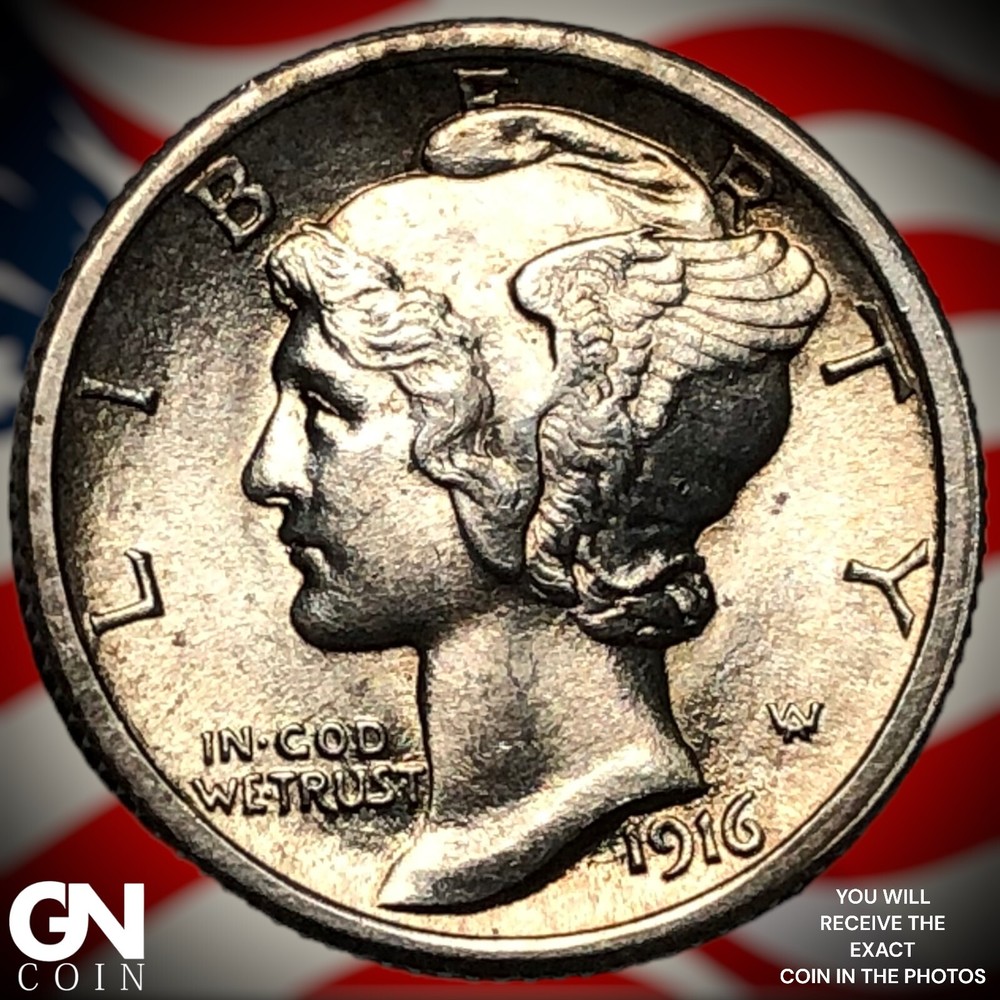 1916 P Mercury Dime  M6627