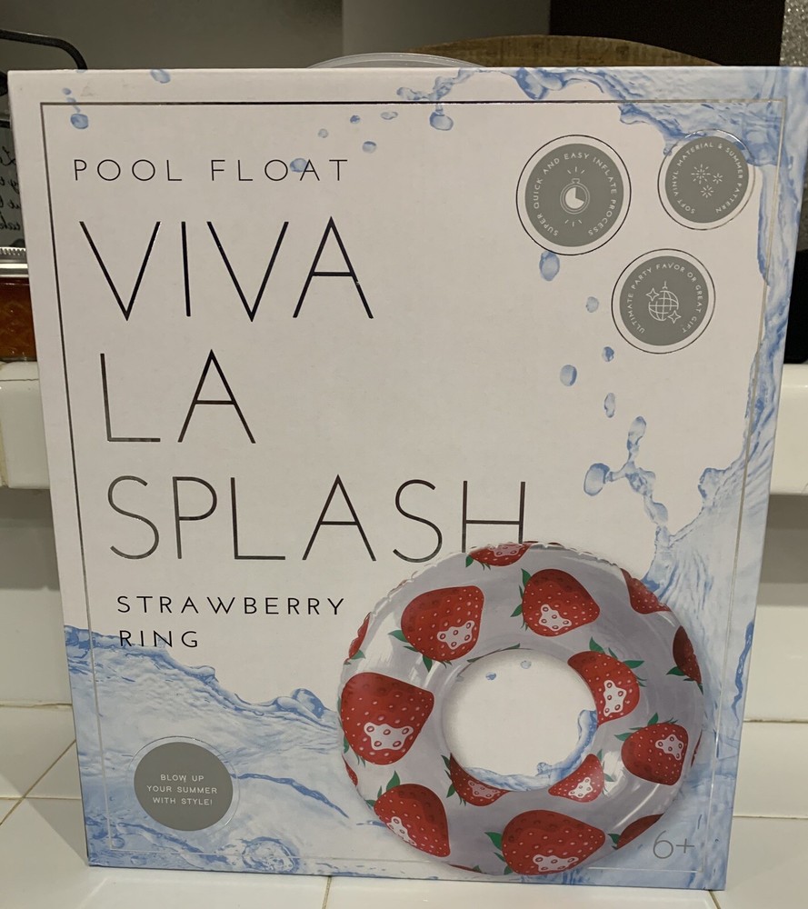 Pool Float VIVA LA SPLASH Strawberry Ring New in Box Summer Fun