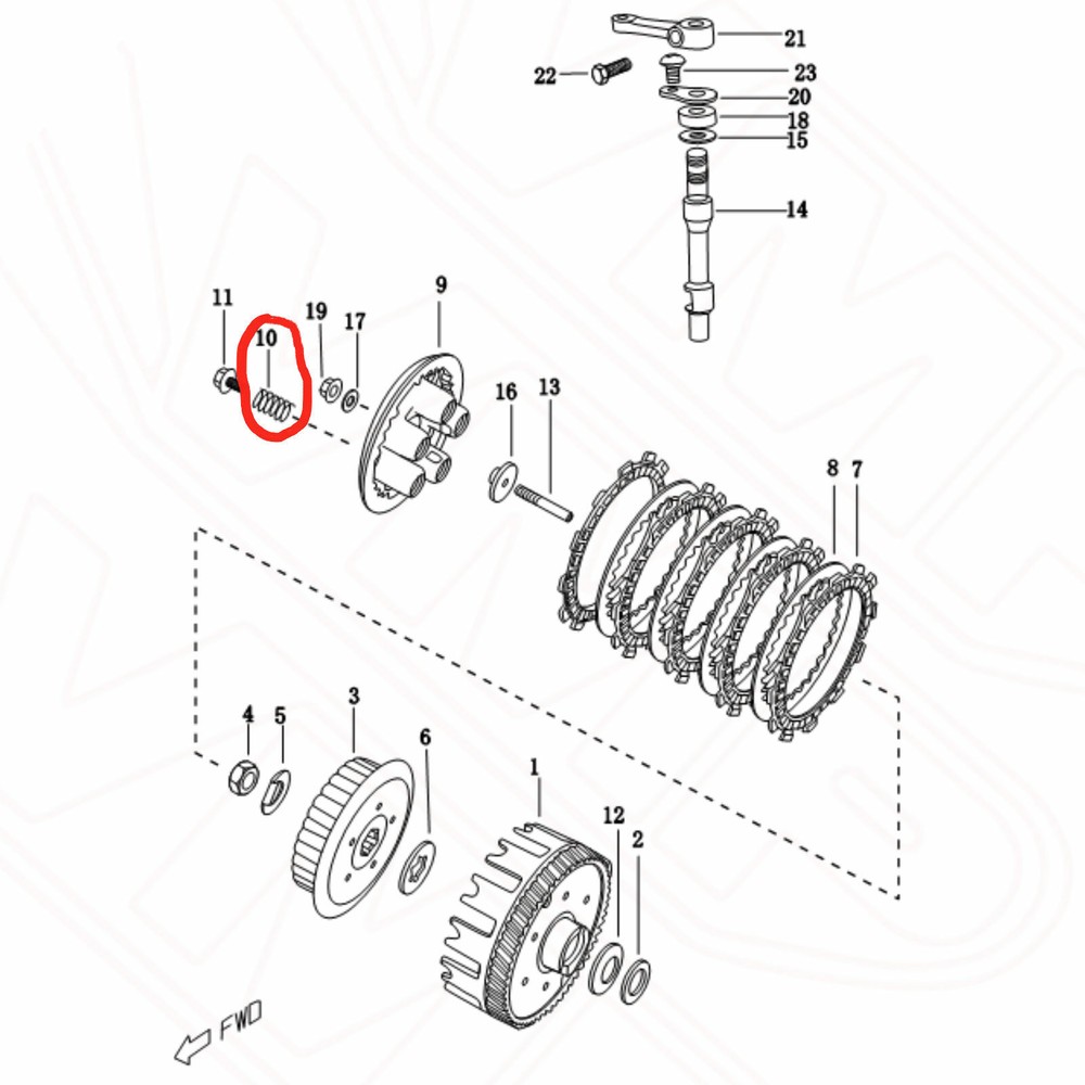 New Clutch Basket Spring for Suzuki EN125-2A