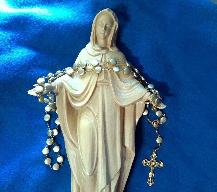 Rosary for Your Tall Mary Statue New Old Convent Blessed ROSARY FUNDRAISER #317
