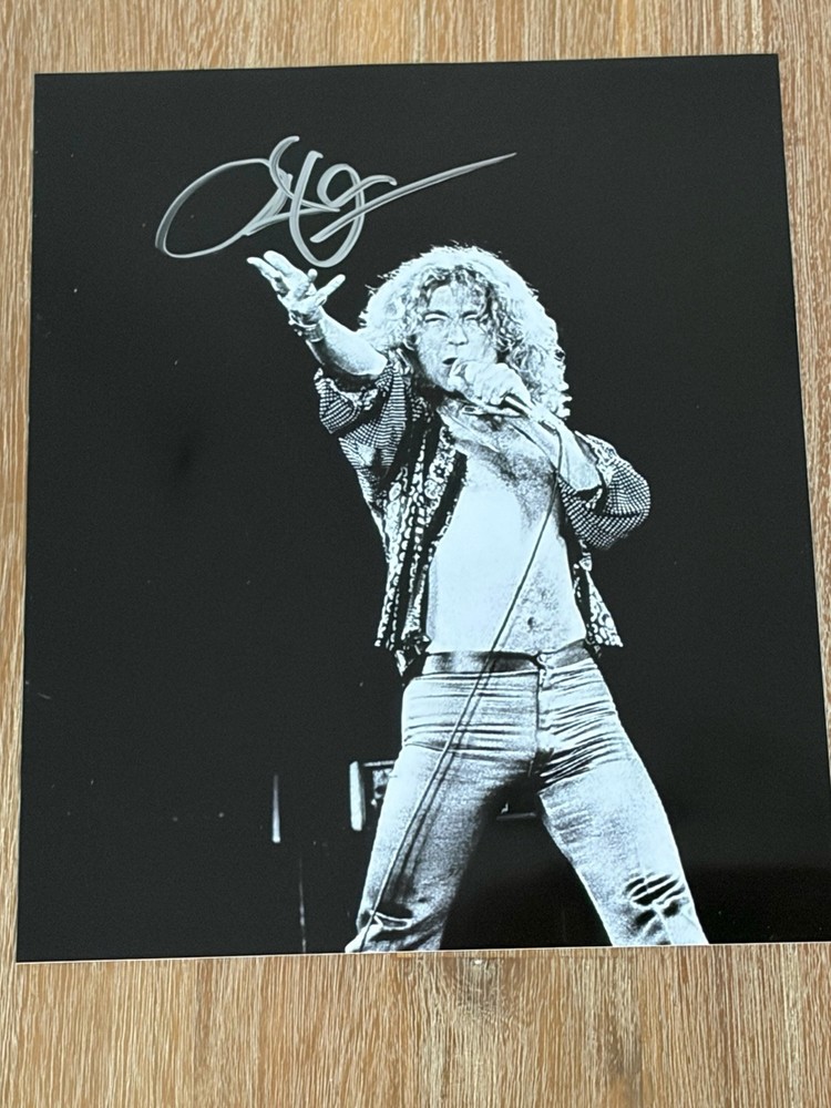 Robert Plant Autograph 8x10 photo, signed, authentic, Led Zeppelin, COA