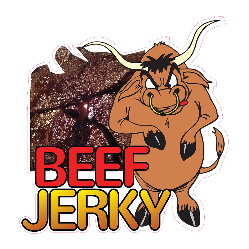 Food Truck Decals Beef Jerky Restaurant & Food Concession Concession Sign Brown