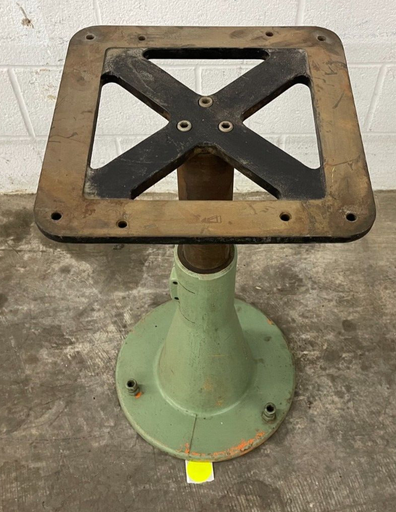 GREEN VINTAGE CAST IRON SQUARE TABLE BASE 15" X 15" X 29-1/2" OAL 2/59533