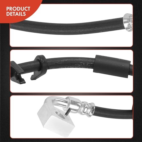 Front Driver and Passenger Side Brake Hydraulic Hose Compatible with Dodge