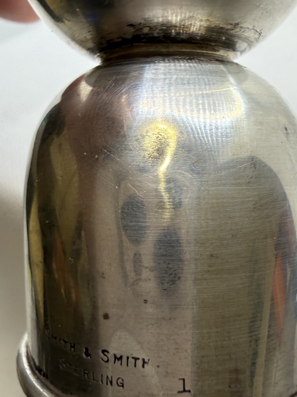 19th Century Sterling Silver Jigger Double-Ended Shot Measure Antique