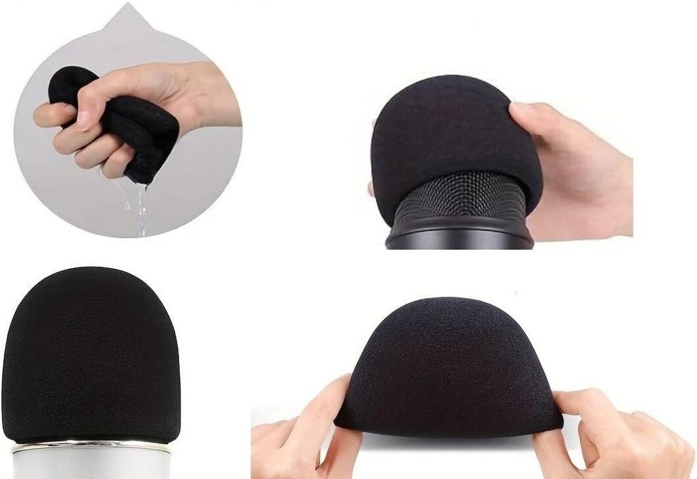 2 x Pop Screen Compatible with Blue Yeti Microphone Microphone Filter Foam Wind
