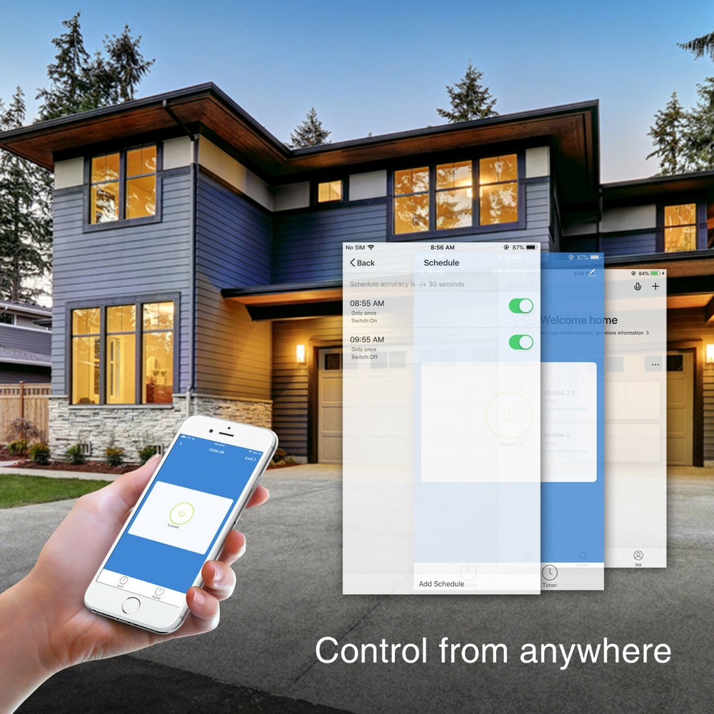 BN-LINK WIFI Smart In Wall Light Switch Compatible with Alexa/Google Assistant