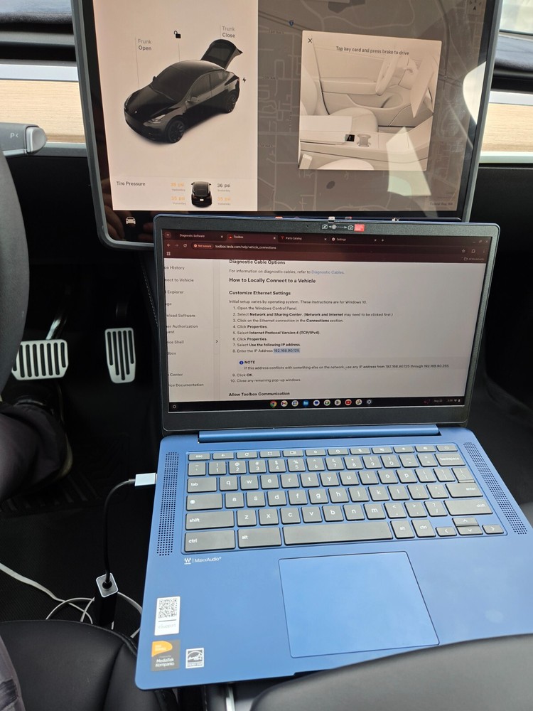 Tesla Model S 3 Y CyberTruck Laptop Diagnostic Programming Cable for ToolBox3