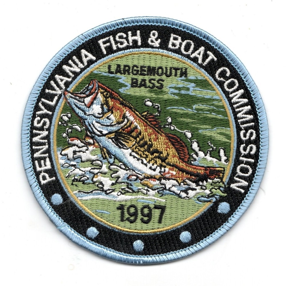 1997 PA FISH & BOAT COMM 4" PATCH ORIGINAL LARGEMOUTH BASS PATCH