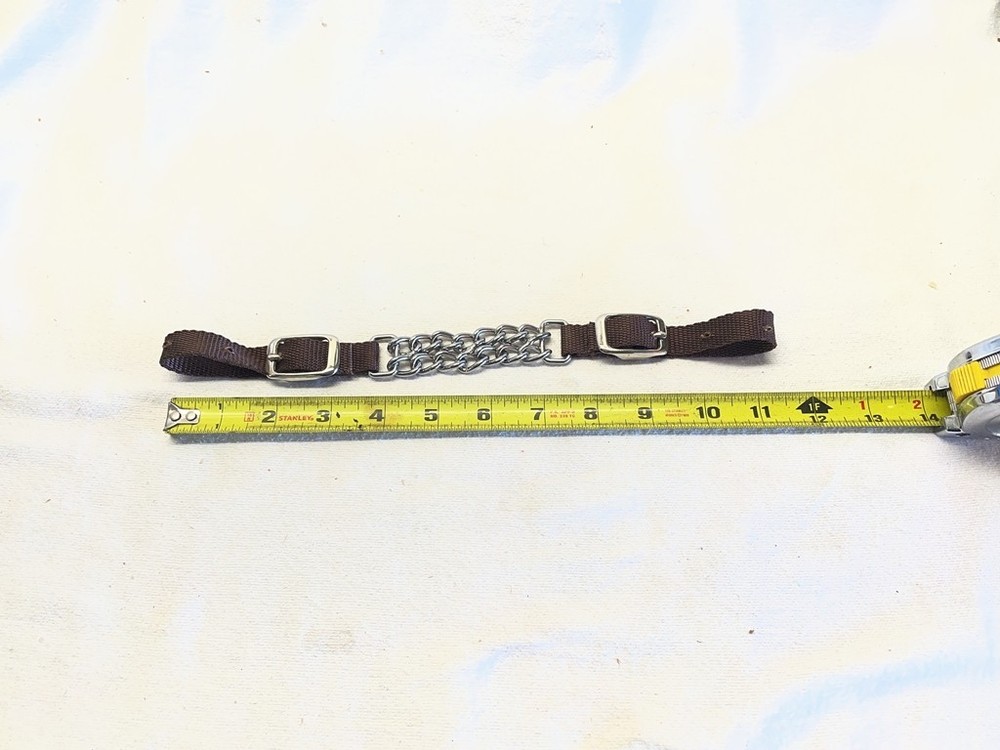 Double Chain Nylon Curb Strap - Adjustable 8-1/2" to 11"
