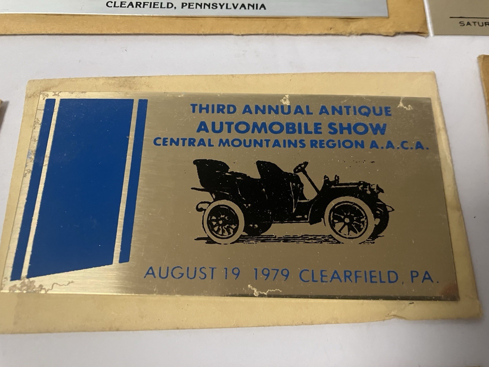 Vintage Car Show Metal Dash Plaque Lot Of 13. PA,VA 80’s