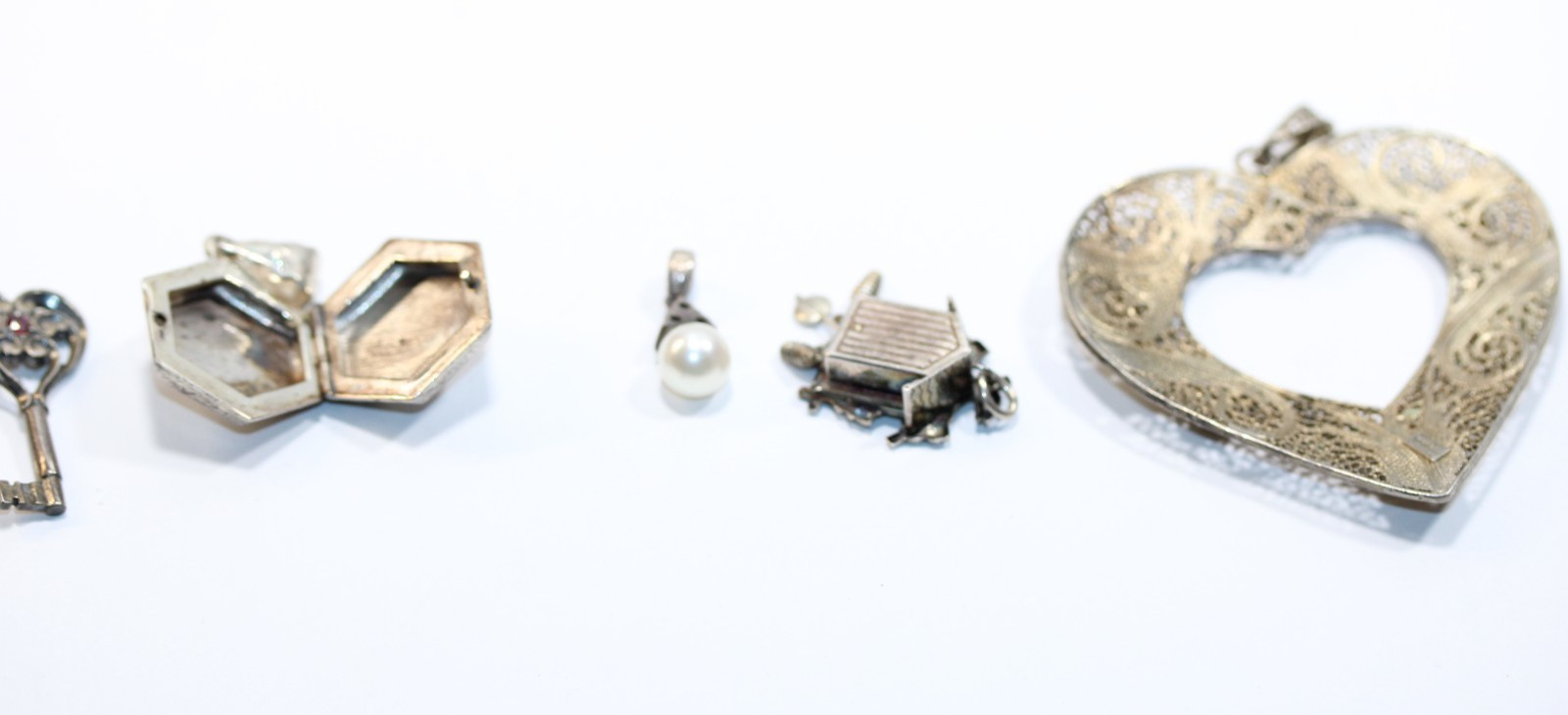 20g All Vintage Sterling Silver Pendant Lot Of 5 #0468