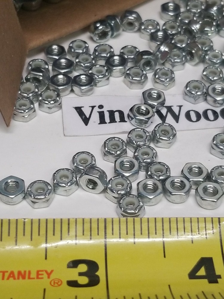5-40 Nylon Insert Hex Locknuts, Zinc Plated, (30 Pcs), QUALITY Hardware.