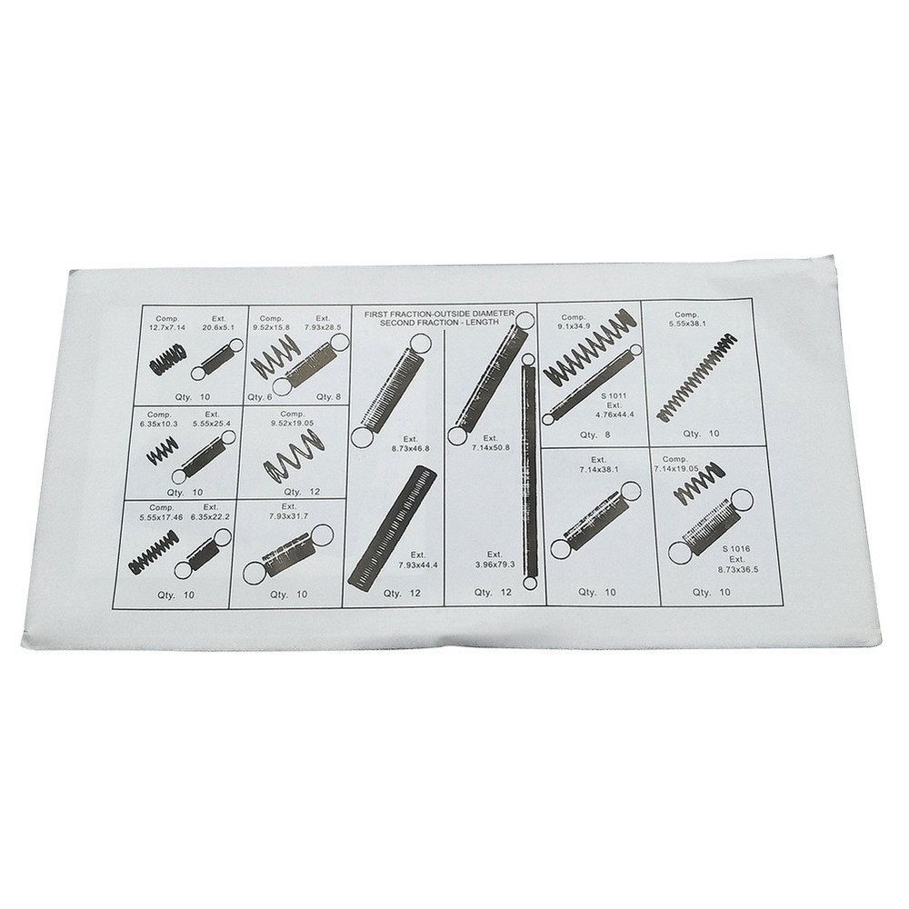 200 PCS Assorted Metal Compression Tension Hook Springs with Storage Box