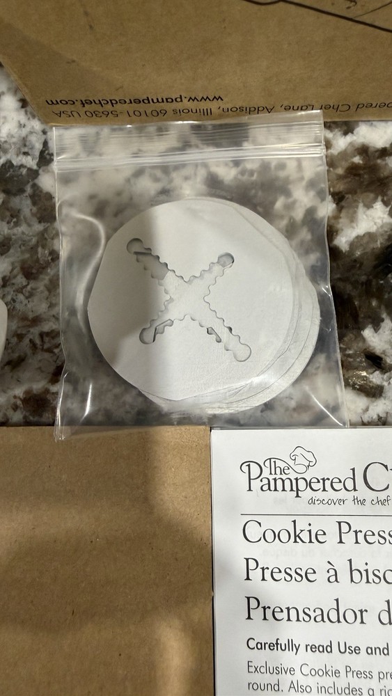 Pampered Chef Cookie Press #1526 Complete New (opened)