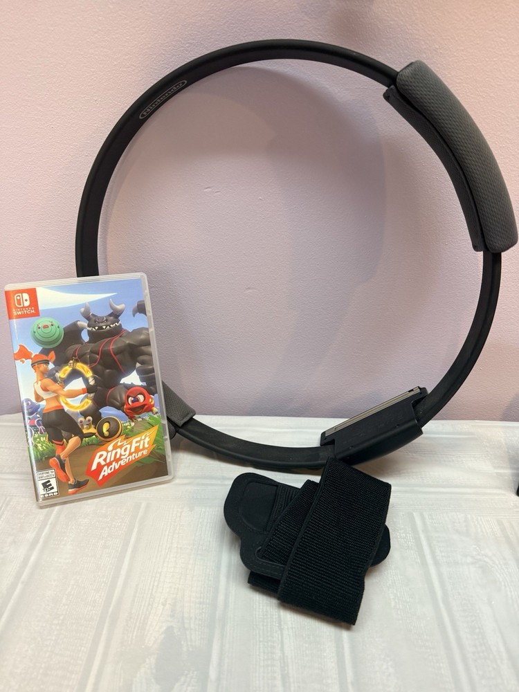Nintendo Ring Fit Adventure Game, Ring-Con & Leg Strap Bundle for Switch