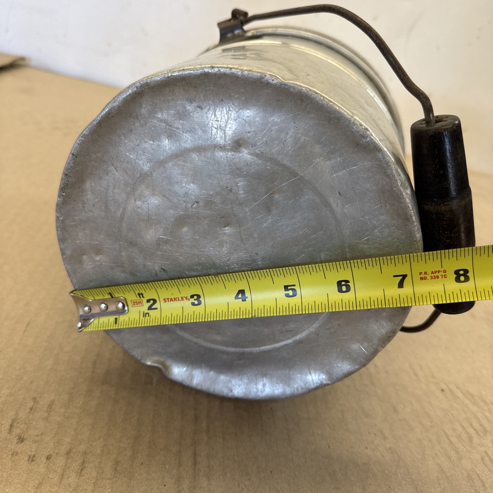 Vintage 4-piece Aluminum Coal Miner's Lunch Bucket In Very Good Used Condition