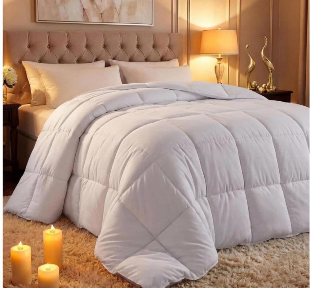 COMFORTER FULL/QUEEN-MICROFIBER-WHITE