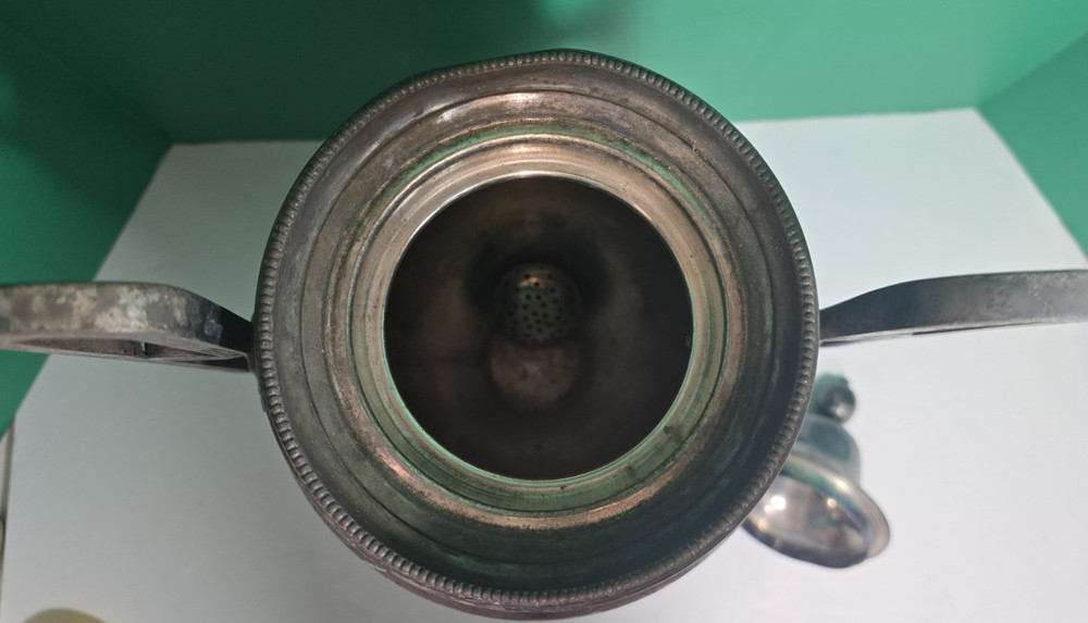 VTG WALKER & HALL VICTORIAN SILVER PLATE SAMOVAR "MAKER'S MARK"