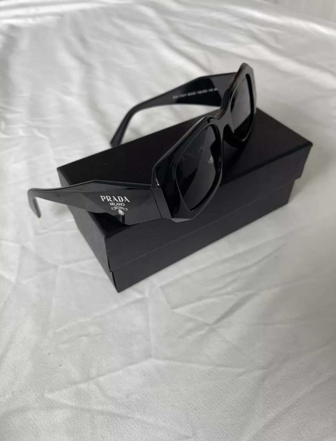 Prada PR17WS 1AB5S049 Women's Sunglasses 49 mm Black / Dark Grey Lens