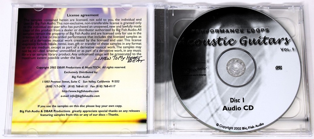 Big Fish Audio Performance Loops Acoustic Guitar Sound Library/Sampling 2 CD