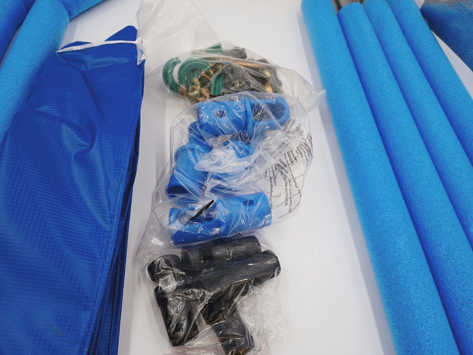 UPPER BOUNCE TRAMPOLINE SAFETY ENCLOSURE CURVED 4 POLES & HARDWARE SET (NO NET)