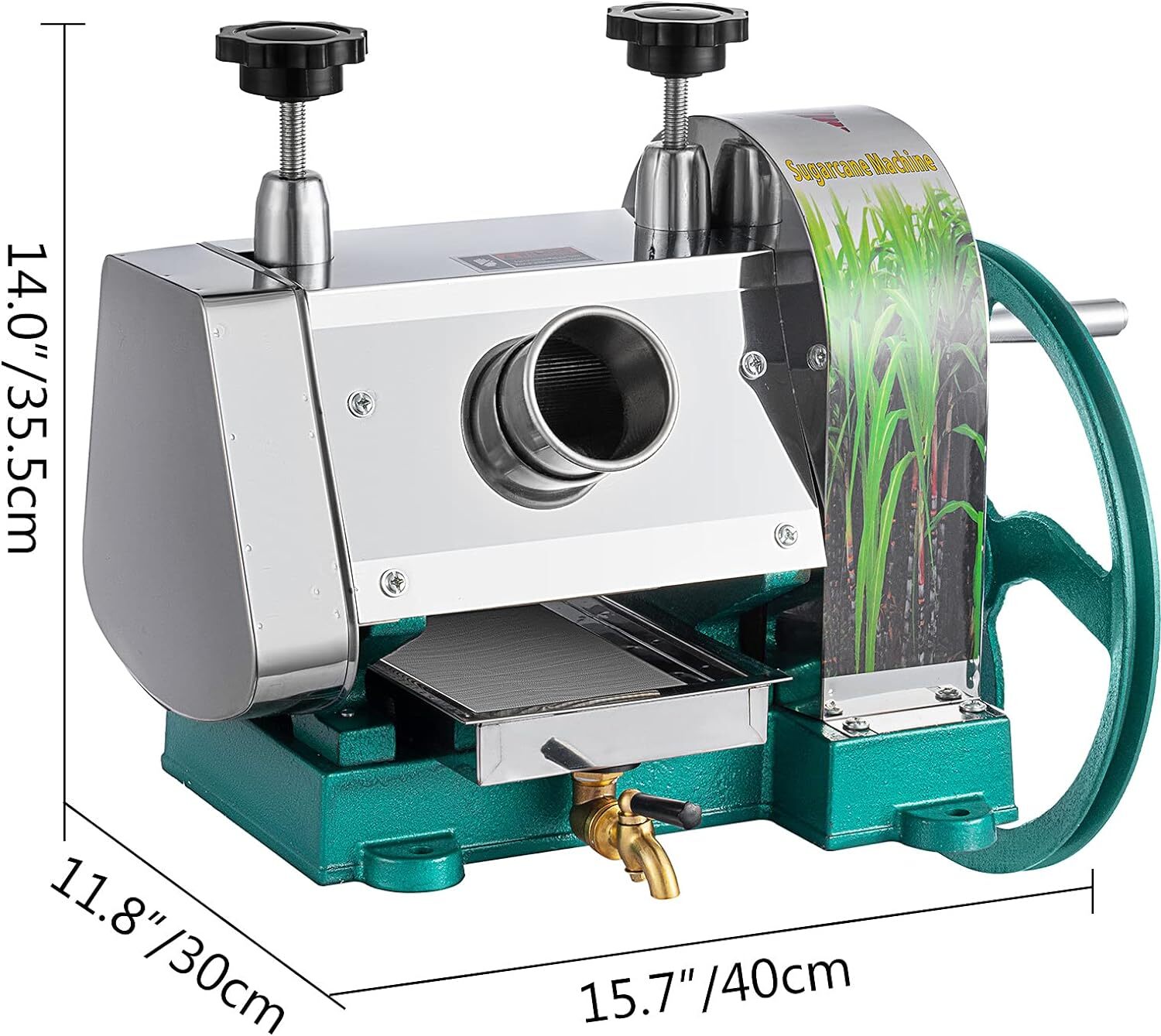 Commercial Manual Sugar Cane Juicer Press Sugarcane Extractor Stainless Steel