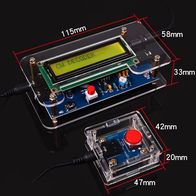 CW Trainer Morse Code Decoder Keyer Interpreter DIY Electronic Component Kit SET