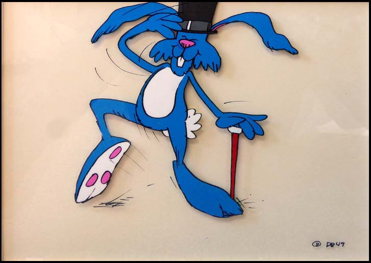 Original Hand Painted Animation Art Cel Cartoon!SUBMIT BEST OFFER! Rabbit