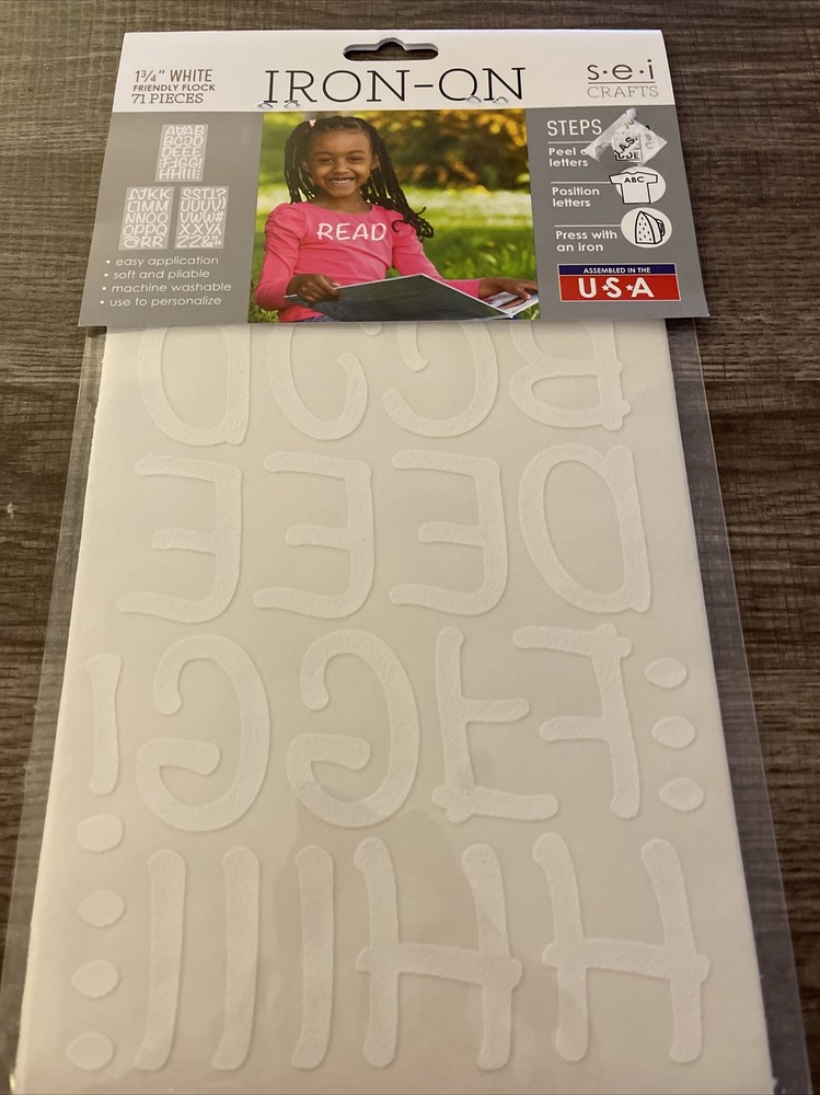 SEI Friendly Flick Letters 1.75" White 71 Pcs