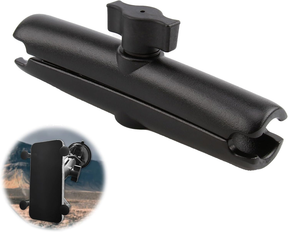 Dual Extension Double Socket Arm Compatible with RAM Mount B Size 1" Ball Compon