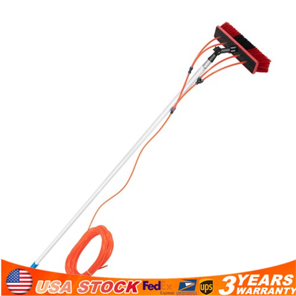Window Solar Panel Cleaning Extendable Telescopic Pole Water Fed Brush Washer