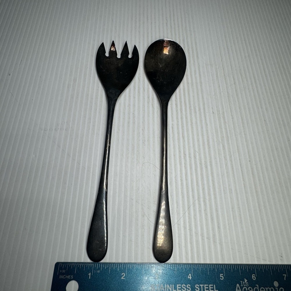 Salad Server Set Silver Plated Sheffield England, SSD16 Pattern