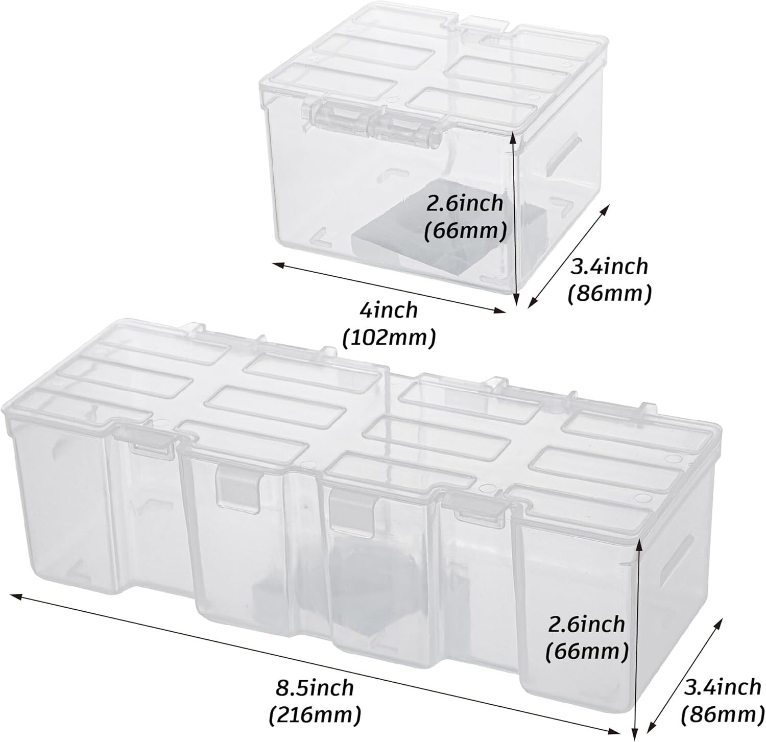 Double Sided Thread Box Storage 16 Grids Sewing Organizer Clear Plastic Threa...