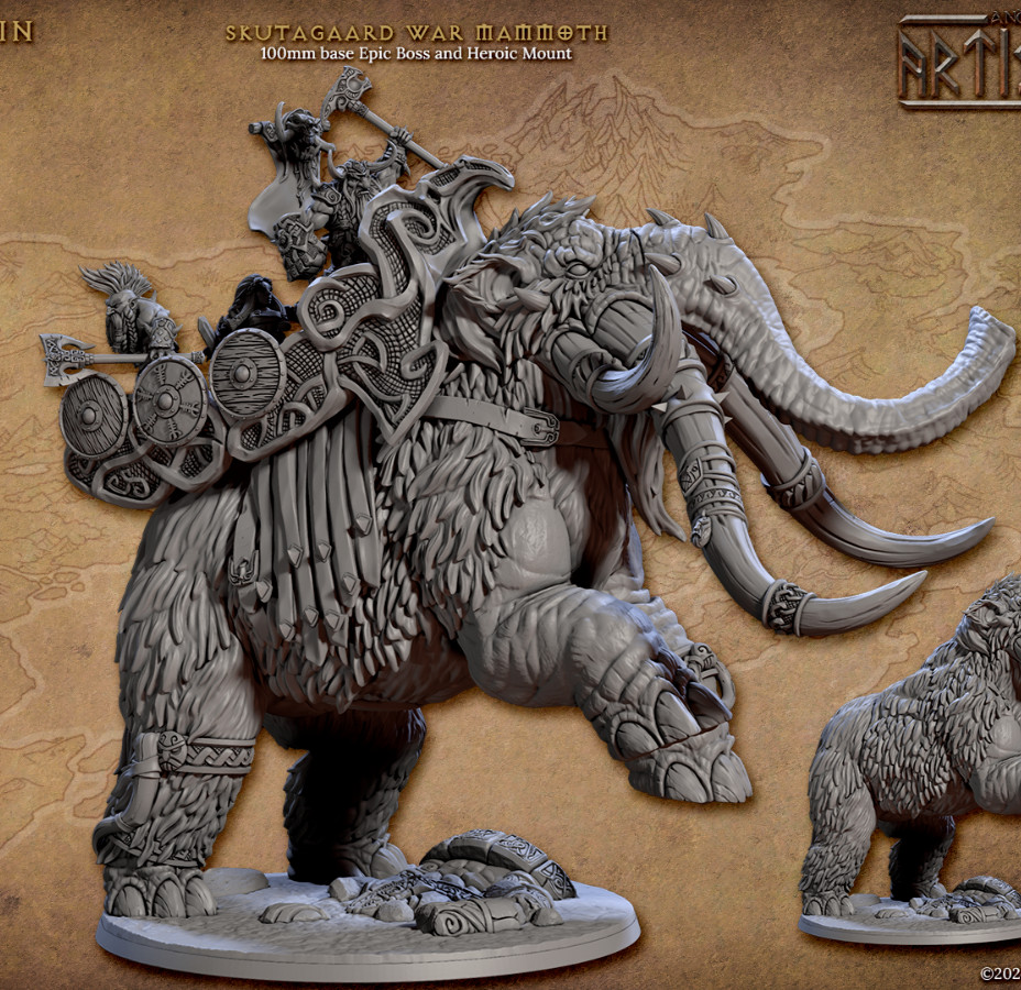 Dwarven War Mammoth | Artisan Guild Miniatures |