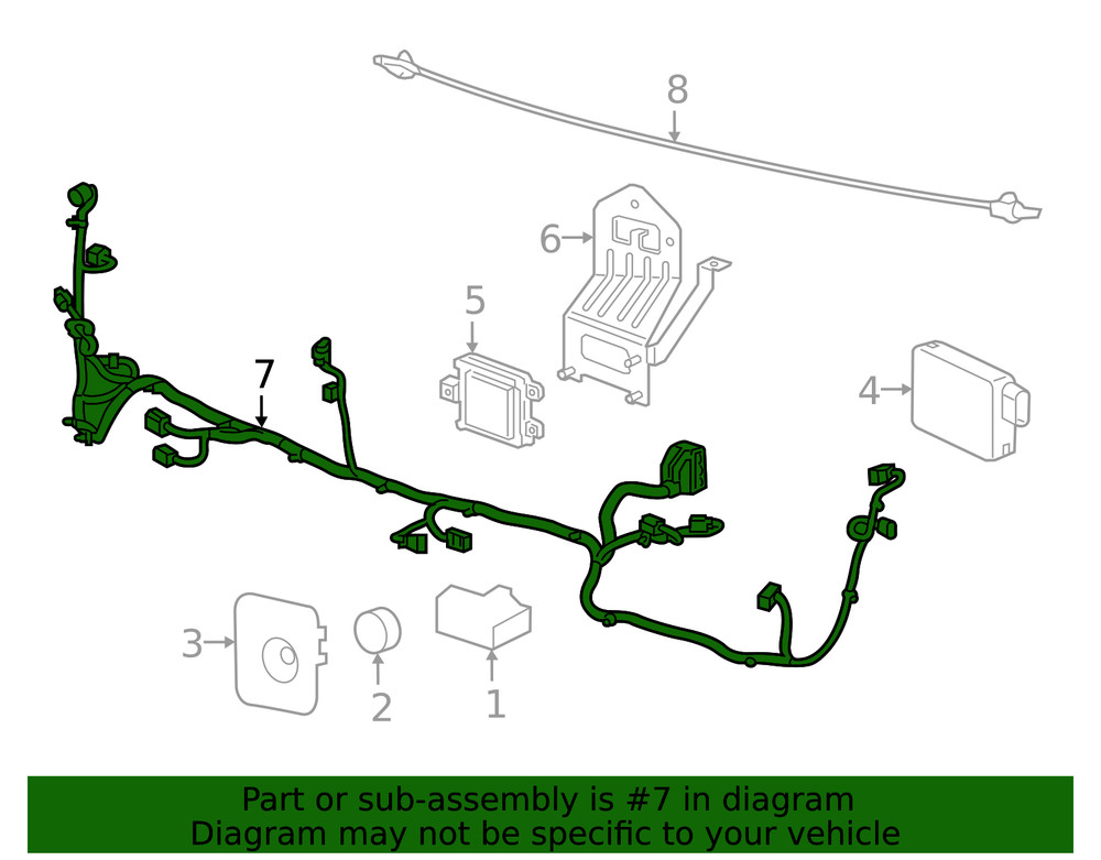 Genuine GM Front Object Alarm Sensor Wiring Harness 84403679
